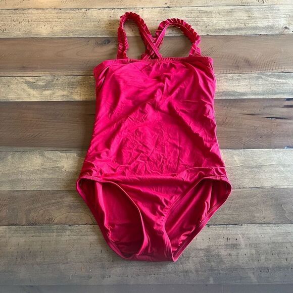 Kate Spade Red One Piece Bathing Suit - size M - Picture 1 of 9